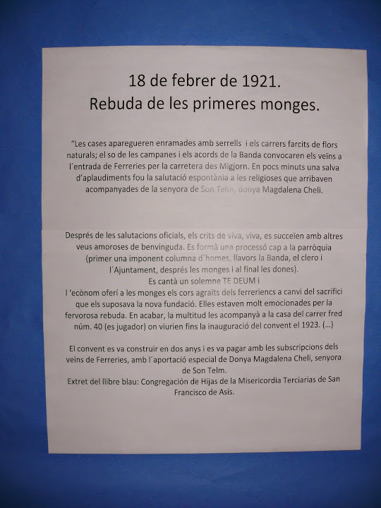 Rebuda de les primeres monges